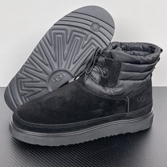 Unisex UGG Black Thick-Soled Lace-Up Snow Boots - Picture 5 of 7